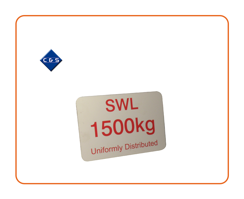 Swl Pdf Labels SAFE WORKING LOAD LABEL 1500KG, PART NUMBER 1014 | C and S Shutters