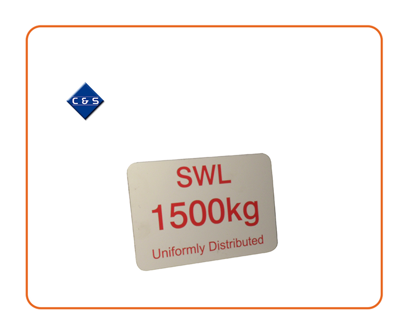 1500 SWL Label - C and S Shutters 