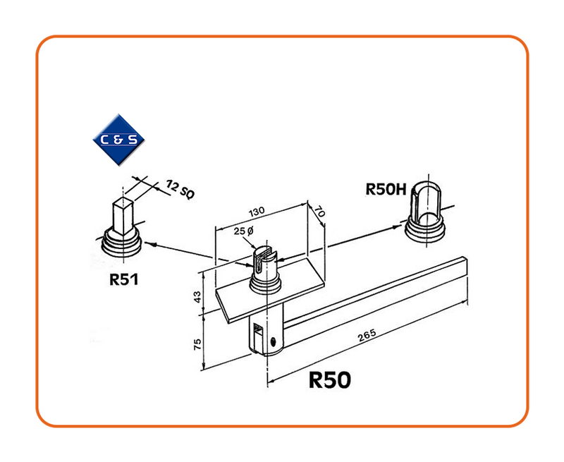 Curtain Tensioners - R50 - C and S Shutters 